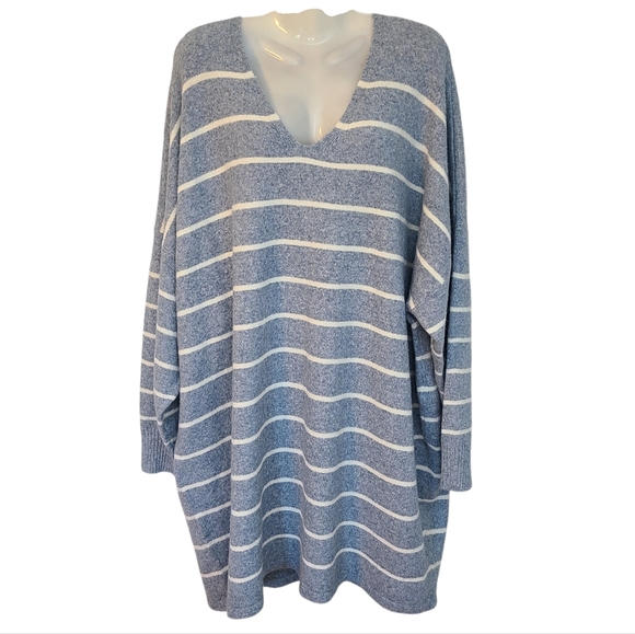 Vero Moda Doffy Curve Stripe Long Sleeve Recycle Blend Sweater Dress 4X NWT - Picture 1 of 15